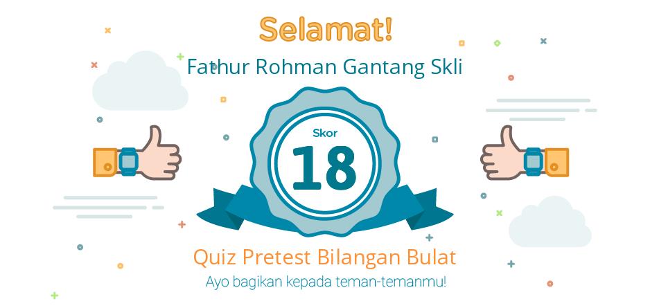 pretest bilangan bulat
