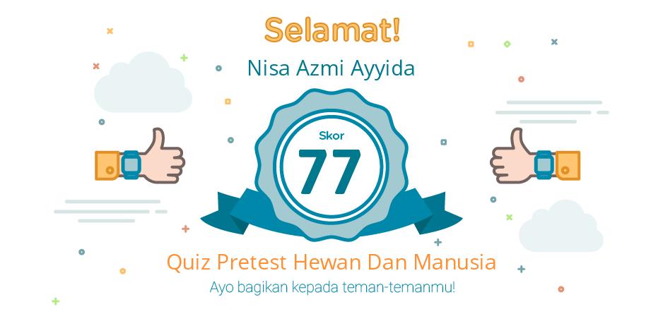 pretest hewan dan manusia