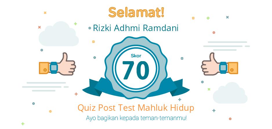 post test mahluk hidup dan lingkungannya
