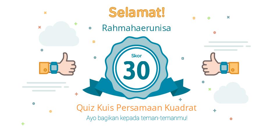 kuis persamaan kuadrat metode grafik dan kuadrat sempurna